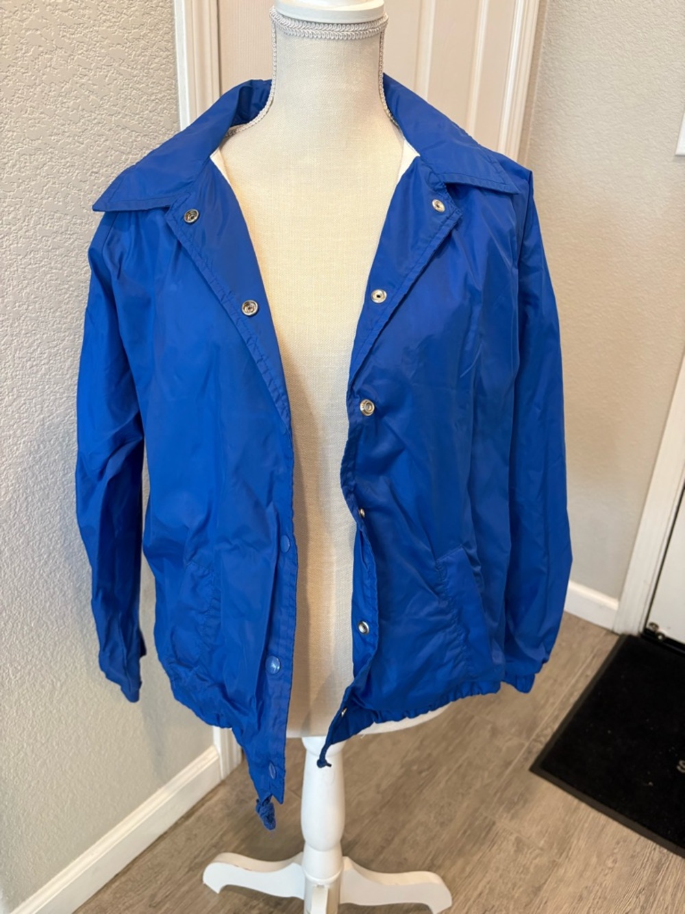 Women's Royal Blue Utility Jacket with Snap Front